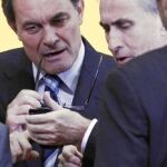 Jáuregui y Artur Mas durante las elecciones catalanas