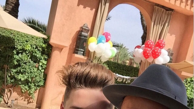 Selfie con su hijo Brooklyn