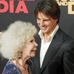Cayetana Fitz-James, junto al actor en Sevilla
