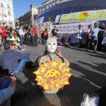 Apenas 150 personas se reunieron en la Puerta del Sol
