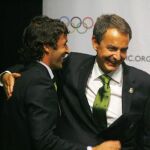 Zapatero con Raúl