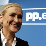 Cristina Cifuentes, anoche tras conocer el resultados de las elecciones