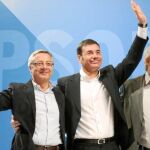 José Blanco y Tomás Gómez, durante un mitin en Fuenlabrada hace dos semanas