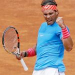 Nadal, en su partido de ayer frente al italiano Bolelli