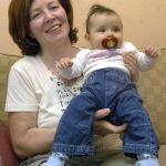 Annegret Raunigk con su hija Leila en 2005