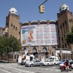 Imagen tomada ayer de la Plaza de Toros Monumental de Barcelona