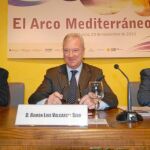 Pedro García-Balibrea, Ramón Luis Valcárcel y Ángel Martínez, ayer en la ponencia de clausura de la jornada