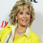 Jane Fonda durante la presentación de la serie en Los Ángeles