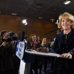 Esperanza Aguirre durante su intervención durante la presentación de los candidatos a las elecciones municipales y autonómicas