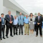 Bernabé (tercero izquierda) y Sotoca (quinto izquierda), en La Unión