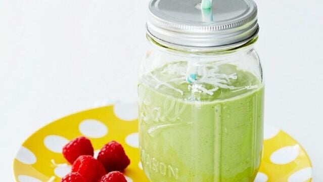 Green Smoothie con frambuesas