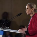 Cristina Cifuentes durante la presentación de los candidatos