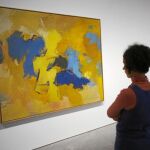 Óleo de Esteban Vicente junto a un cuadro de Clyfford Still