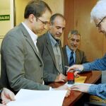 Jorquera (BNG), Herrera (ICV), Ridao (ERC) y Llamazares (IU) formalizan sus enmiendas a los Presupuestos