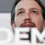 El líder de Podemos, Pablo Iglesias, ayer en Madrid