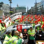 Protesta antes de la huelga