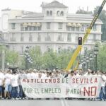 Astilleros protagonizó una marcha en el centro hispalense