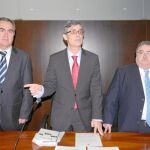 Tovar, Martínez Moya y De Rosa, durante el balance celebrado ayer