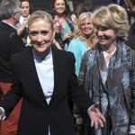 Las candidatas del Partido Popular a la Comunidad y a la alcaldía de Madrid, Cristina Cifuentes y Esperanza Aguirre
