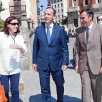 Francisco Martínez, con el presidente de la Diputación de Soria, Antonio Pardo y Mª José Heredia
