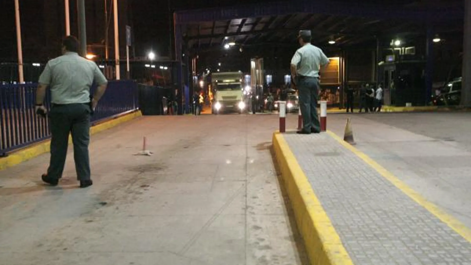 Un camión marroquí en un paso fronterizo con España