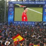 Pantalla gigante en Madrid
