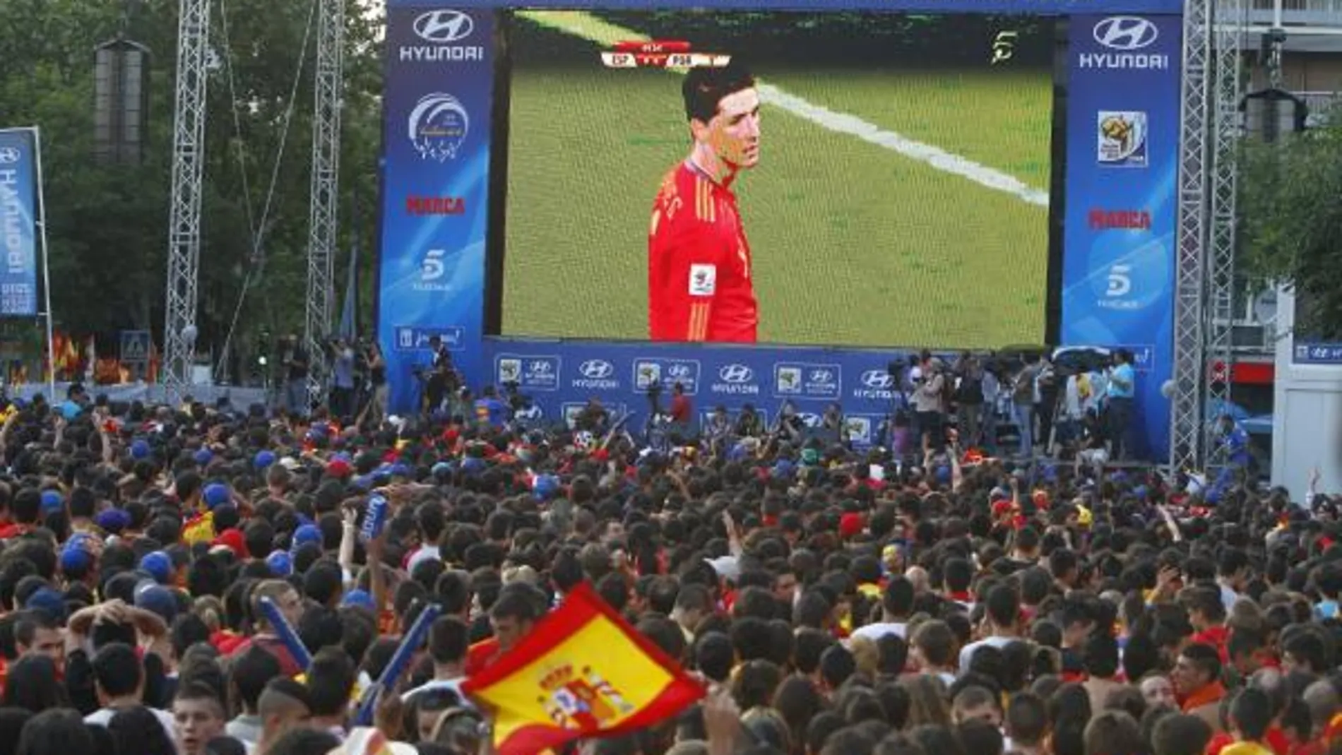 Pantalla gigante en Madrid