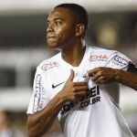 Robinho con el Santos.