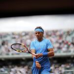 Rafa Nadal durante el partido