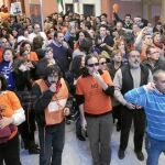 Los manifestantes protestaron en el interior de la Consejería de Administración Pública, donde se celebró la Mesa General
