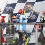 Valentino Rossi celebra su victoria en el Gran Premio de Argentina de MotoGP