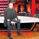 García Ferreras en el plató donde mañana dirigirá el primer debate