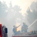 Imagen del incendio que se produjo ayer en El Saler
