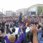 Concentraciones de «indignados» en la Puerta del Sol que quiere reeditar el 15-M en la jornada de reflexión