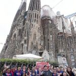 El grupo de Hondureños optó por visitar a media tarde la Sagrada Familia