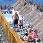 Tejero, en la playa con su mujer