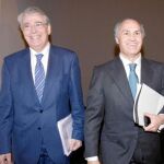 Evaristo del Canto y Lucas Hernández, presidente y director de la supercaja
