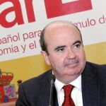 El secretario de Estado de Cooperación Territorial, Gaspar Zarrías, durante su comparecencia ayer en Sevilla
