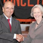 Emilio Botín y Shirley M.Tilghman, presidenta de Princeton University