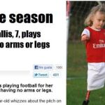 Una historia de superación: la niña futbolista sin brazos ni piernas