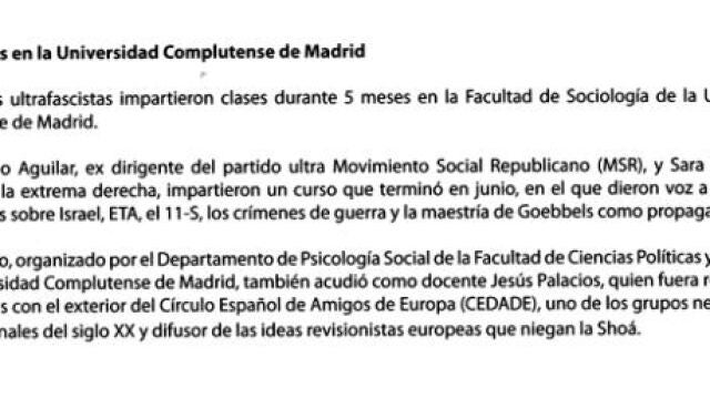 Profesores «ultras» en la Complutense