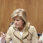 La parlamentaria popular Esperanza Oña, durante su intervención