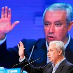 Arenas, durante su intervención ayer en la Convención Nacional del PP