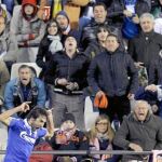 Raúl celebra el gol que dio el empate a su equipo, el Schalke 04, el pasado martes en el encuentro de ida de los octavos de final de la Liga de Campeones ante el Valencia