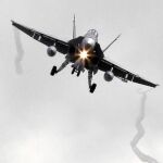 Aviones de combate de la OTAN en vuelo sobre territorio libio