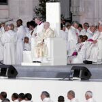 El cardenal Antonio María Rouco Varela, durante la eucaristía de apertura de la JMJ
