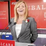Elena Valenciano, directora de la campaña del PSOE, ayer, en Ferraz