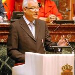 Imagen de archivo de Valcárcel, en su comparecencia en la Asamblea