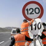 El límite de velocidad se ha reducido a 110 Km/h
