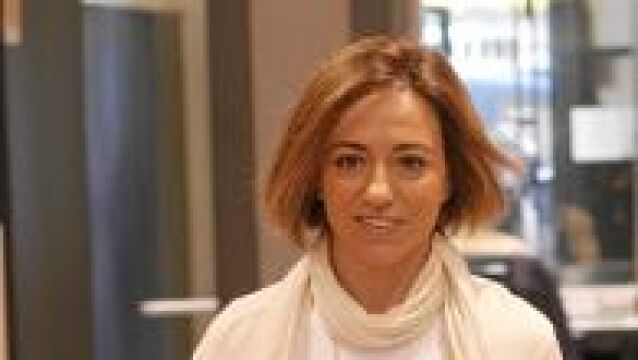 Chacón, ayer, a su llegada a la reunión del partido en Ferraz